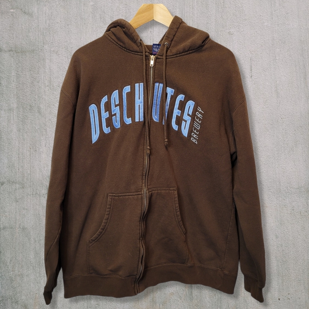 Deschutes Brewery Full Zip Hoodie - Size Large